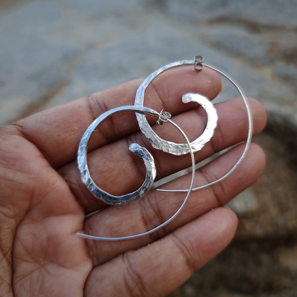 Whip Coral Hoop Earrings