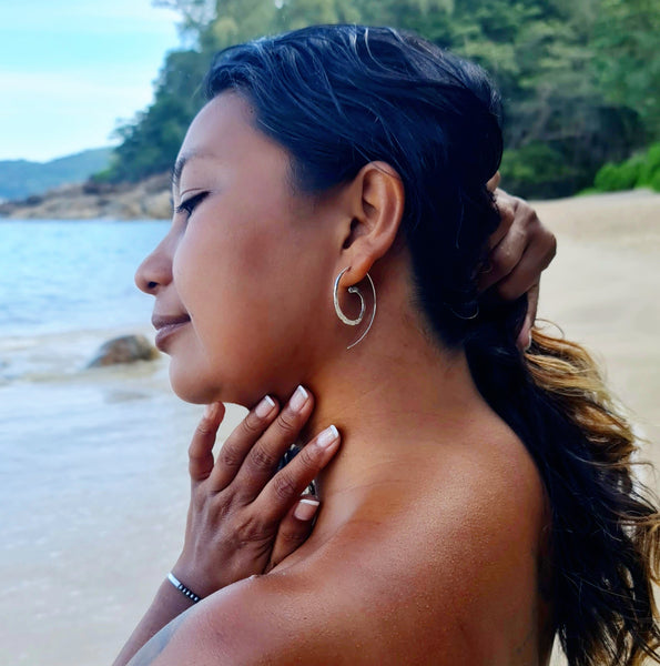 Whip Coral Hoop Earrings