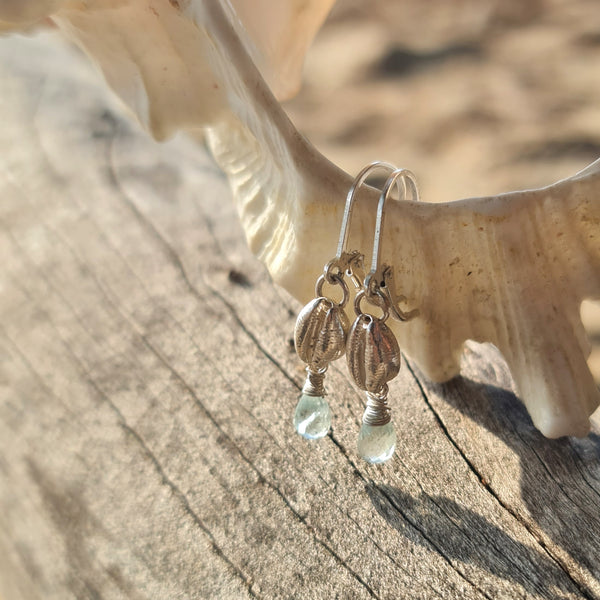 Mermaid Treasure Cowrie Shell Earrings