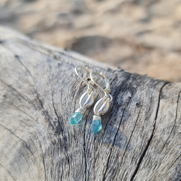 Mermaid Treasure Cowrie Shell Earrings