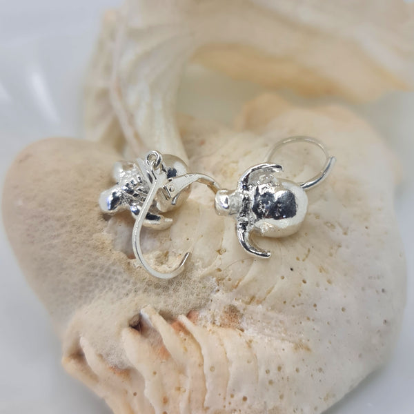 Hatching Baby Turtle Drop Earrings