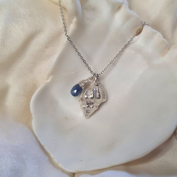Mermaid Treasure Half Seashell Necklace