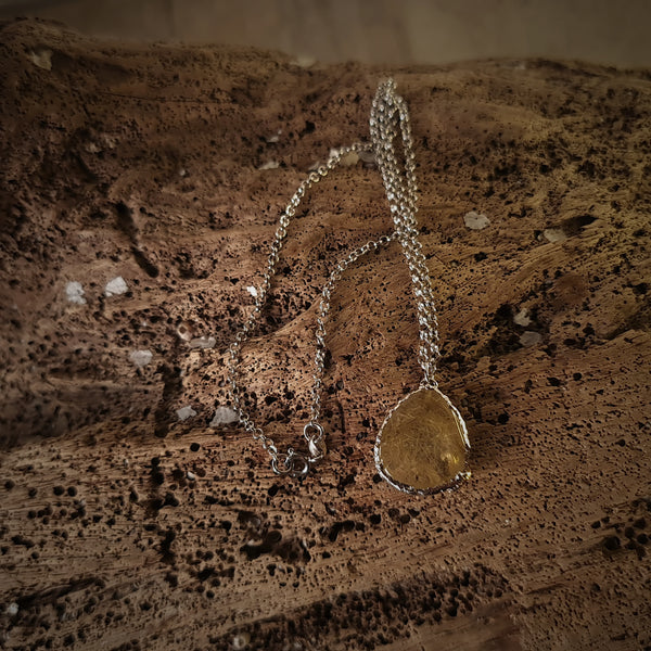 Octopus and Golden Rutile Quartz Necklace