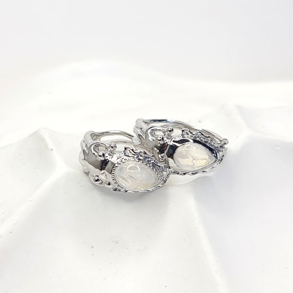 Cuttlefish Moonstone Open Ring
