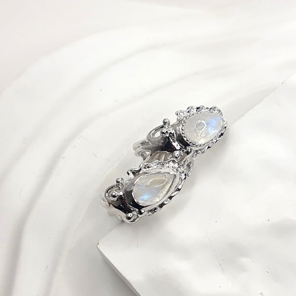 Cuttlefish Moonstone Open Ring