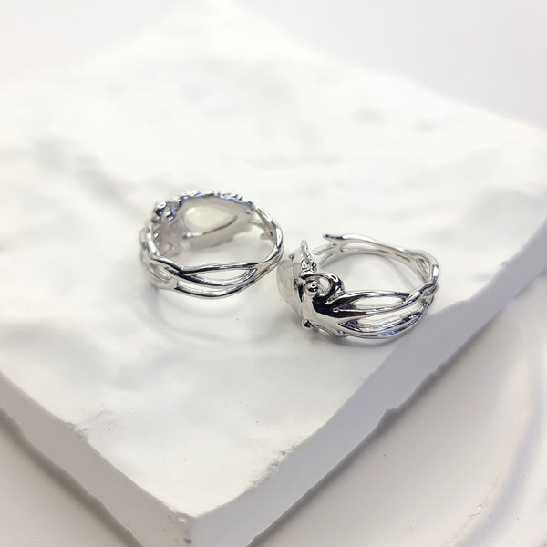 Cuttlefish Moonstone Open Ring