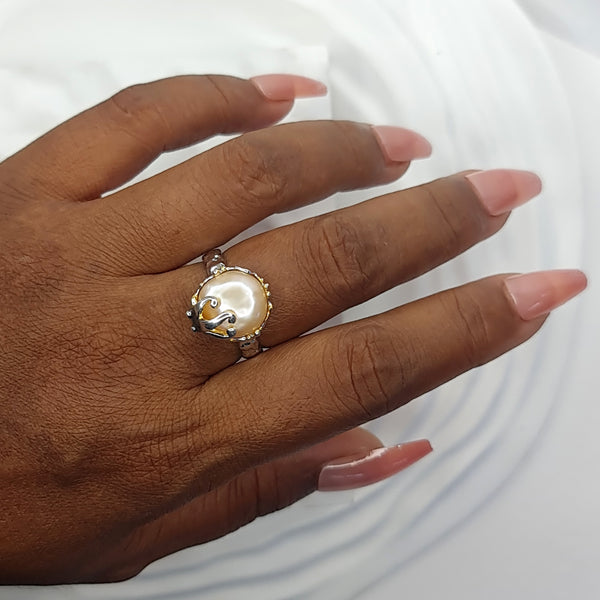 Octopus and Pearl Ring