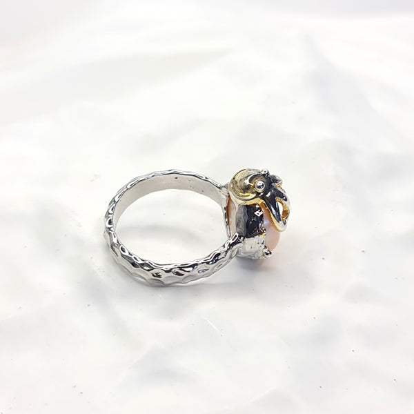 Octopus and Pearl Ring