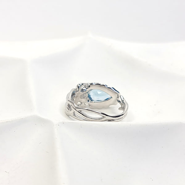 Cuttlefish Blue Topaz Open Ring