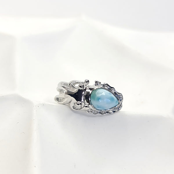 Cuttlefish Larimar Open Ring
