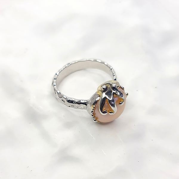 Octopus and Pearl Ring