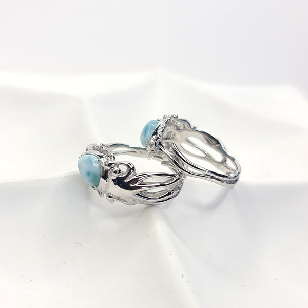 Cuttlefish Larimar Open Ring