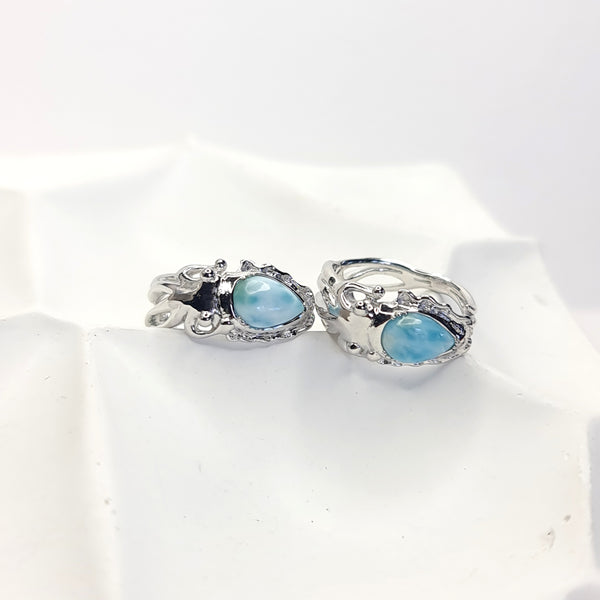 Cuttlefish Larimar Open Ring