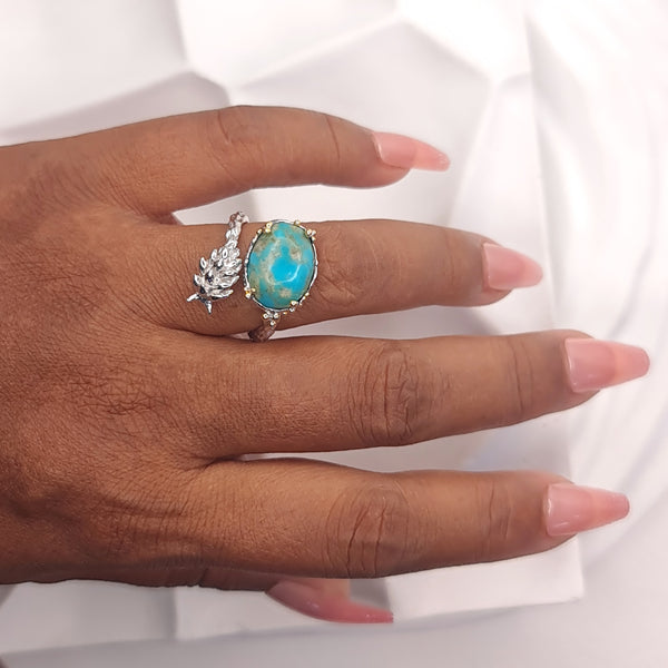 Matilda Nudibranch and Turquoise Open Ring