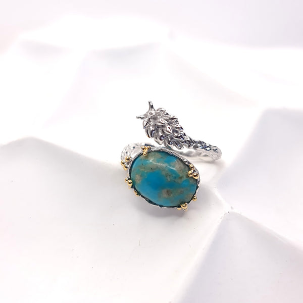 Matilda Nudibranch and Turquoise Open Ring