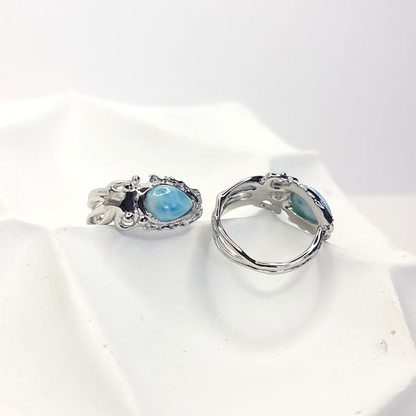 Cuttlefish Larimar Open Ring
