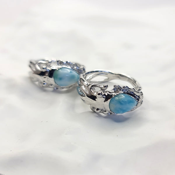 Cuttlefish Larimar Open Ring