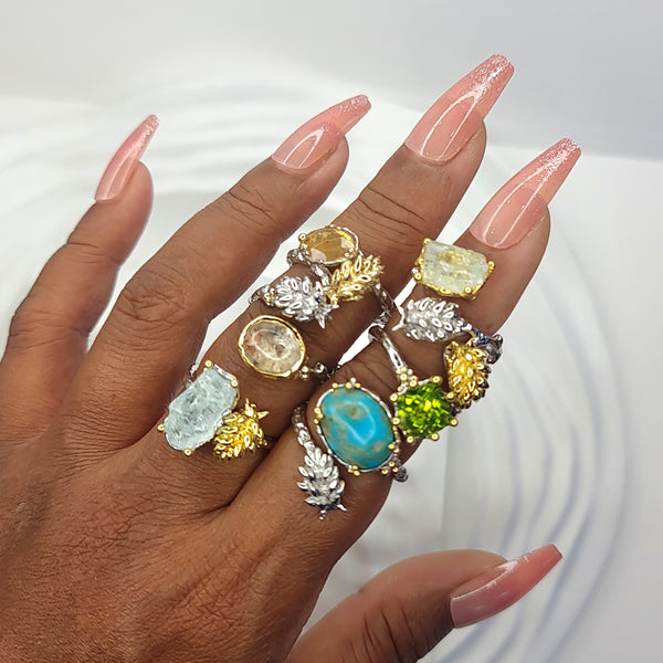 Matilda Nudibranch and Peridot Open Ring