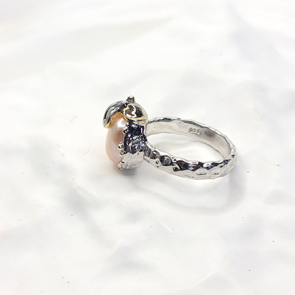 Octopus and Pearl Ring