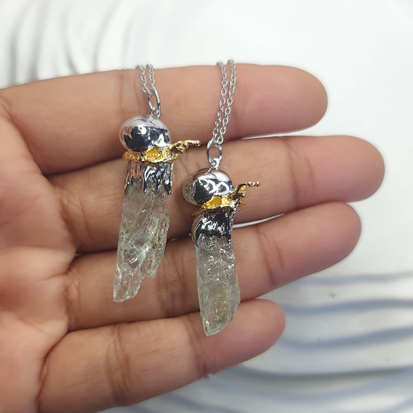 Sea Snail and Raw Aquamarine