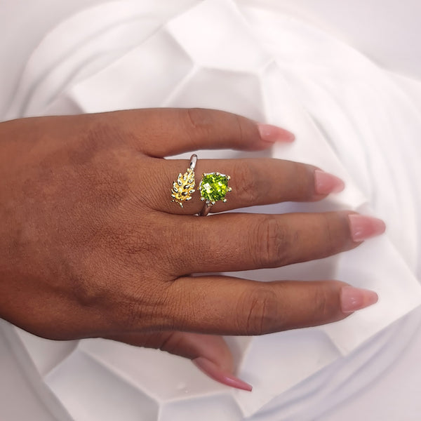 Matilda Nudibranch and Peridot Open Ring