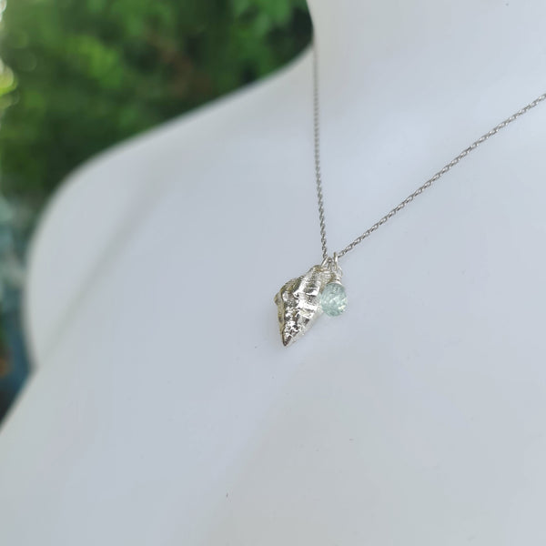 Mermaid Treasure Half Seashell Necklace