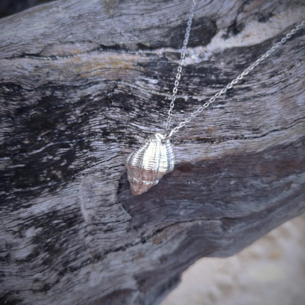 Mermaid Treasures Half Seashell Necklace