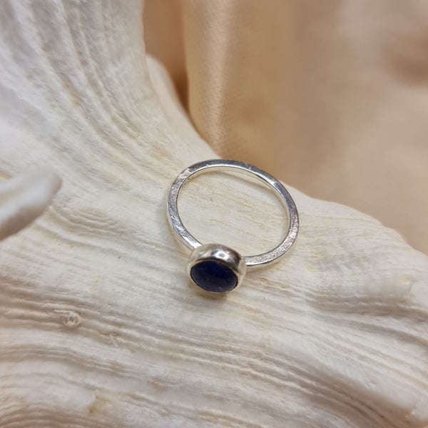 Lazuli Sea Stackable Ring Round