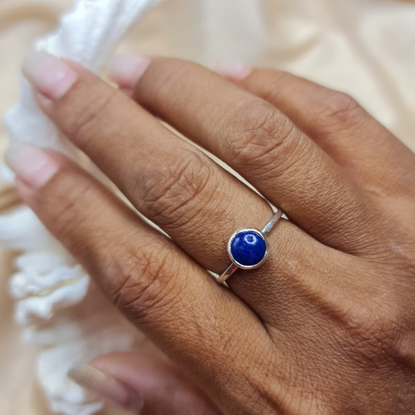 Lazuli Sea Stackable Ring Round