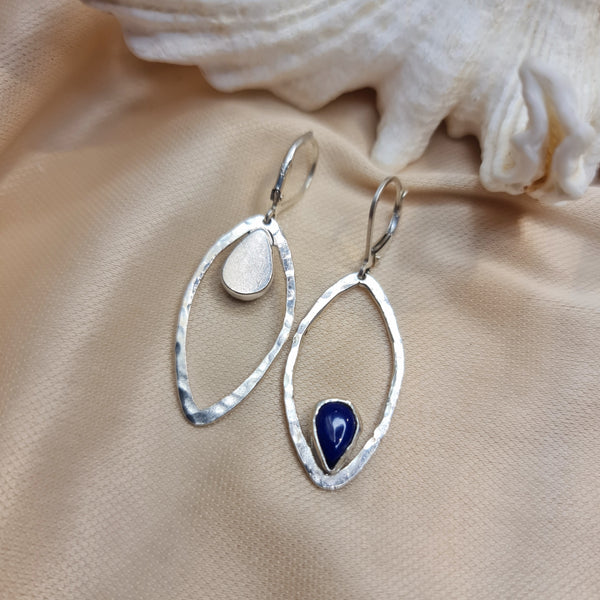 Lazuli Sea Petal Earrings Marquise