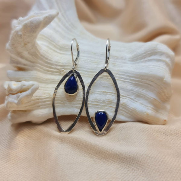 Lazuli Sea Petal Earrings Marquise