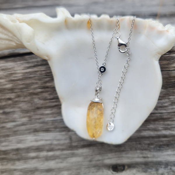 Octopus Citrine and Diamond Necklace