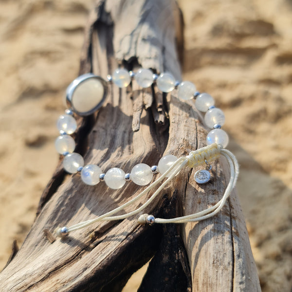 Octopus and Moonstone Beads Bracelet