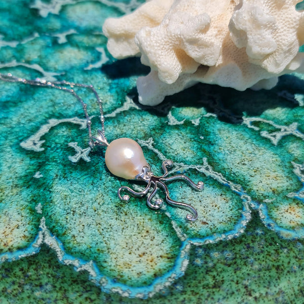 Octopus and Perl Necklace