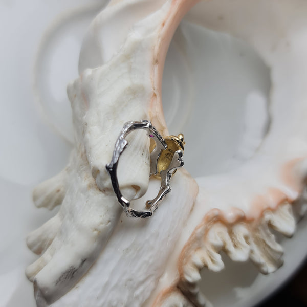 Bella Nudibranch with Fancy Coral Two Tones Ring