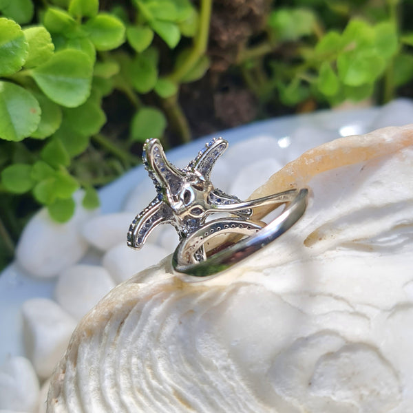 Sea Star Blue Sapphire Ring