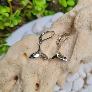 Whale Tail Smoky Quartz Earrings