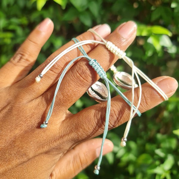 Cowrie Shell Macrame Bracelet