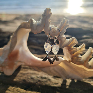 Tail Tale Moonstone Fish Tail Drop Earrings