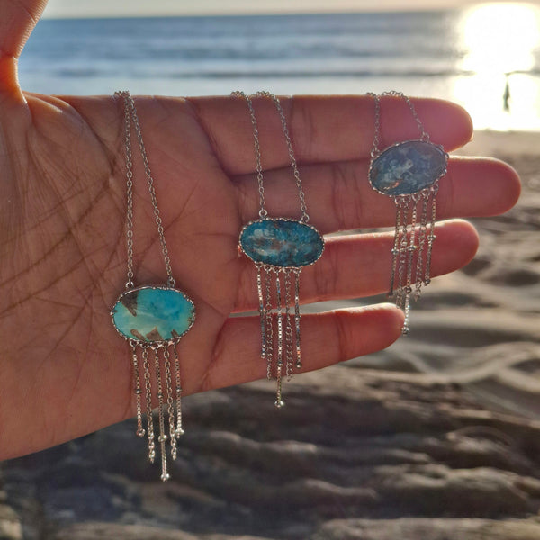 Turqouise Jellyfish Necklace