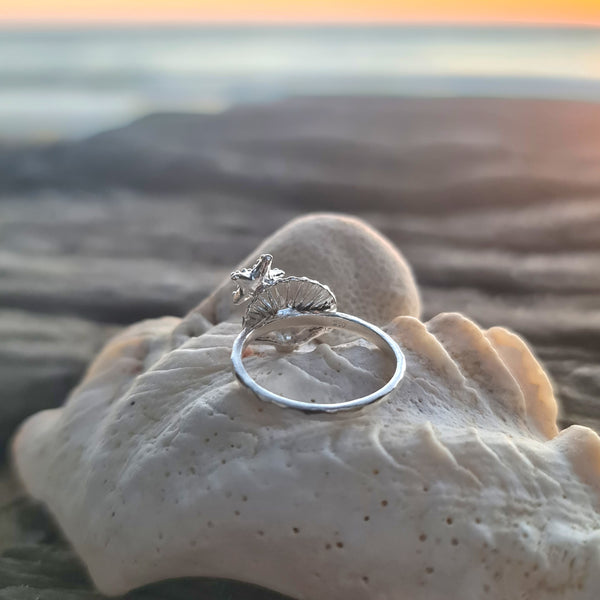 Seashell and Seastar Ring