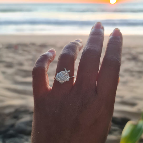 Seashell and Seastar Ring