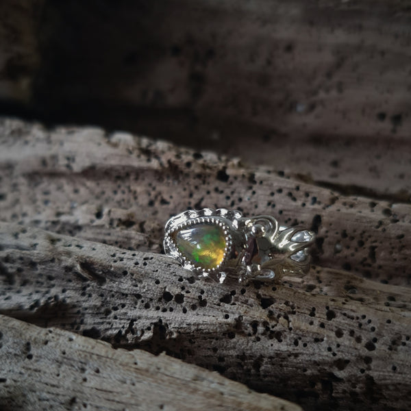 Cuttlefish and Ethiopian Opal Open Ring