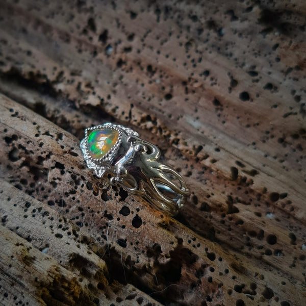 Cuttlefish and Ethiopian Opal Open Ring