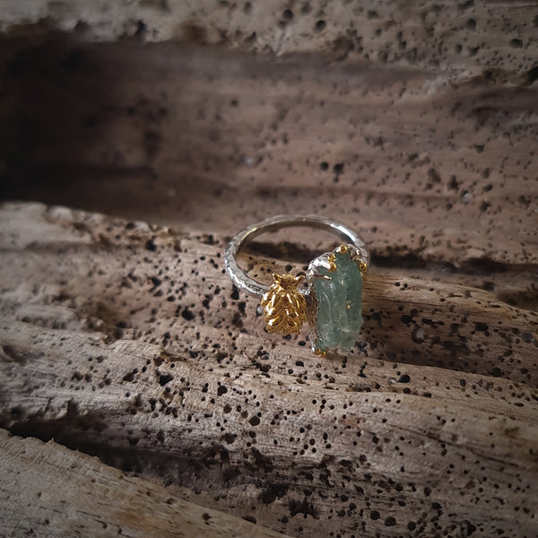 Matilda Nudibranch and Blue Tourmaline Ring