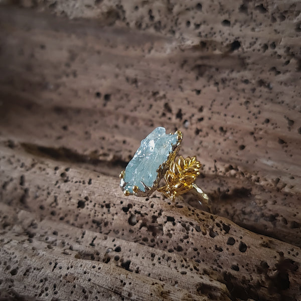 Matilda Nudibranch and Blue Tourmaline Ring