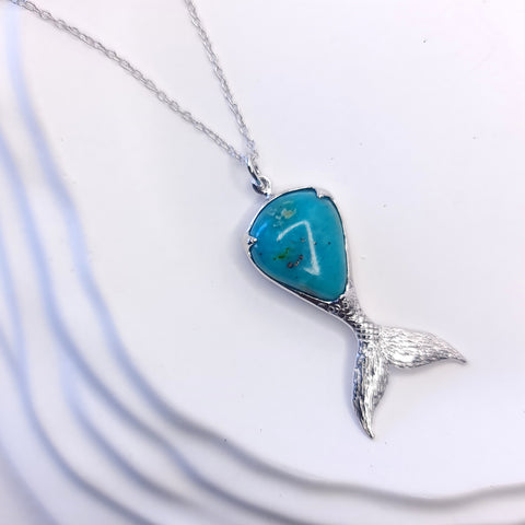 Mermaid Tail Turquoise Necklace