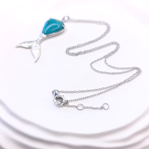 Mermaid Tail Turquoise Necklace