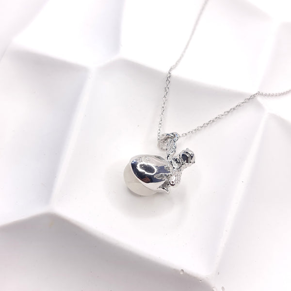 Hatching Baby Turtle Moonstone Necklace