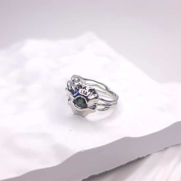 Squid and Sapphire Open  Ring